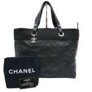 Chanel Vintage Pre-owned Canvas totevskor Black, Dam