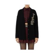 Elisabetta Franchi Stilren Stickad Topp Black, Dam