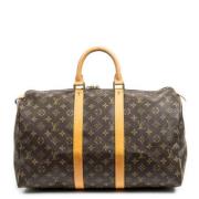 Louis Vuitton Vintage Pre-owned Belagd canvas handvskor Brown, Dam