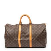 Louis Vuitton Vintage Pre-owned Belagd canvas handvskor Brown, Dam