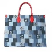 Louis Vuitton Vintage Pre-owned Tyg louis-vuitton-vskor Blue, Dam