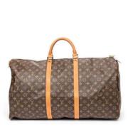 Louis Vuitton Vintage Pre-owned Belagd canvas handvskor Brown, Dam