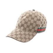 Gucci Vintage Pre-owned Canvas hattar-och-kepsar Beige, Dam