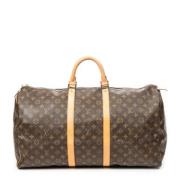 Louis Vuitton Vintage Pre-owned Belagd canvas handvskor Brown, Dam