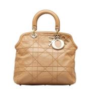 Dior Vintage Pre-owned Laeder handvskor Beige, Dam