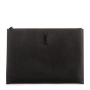 Yves Saint Laurent Vintage Pre-owned Laeder kuvertvskor Black, Dam