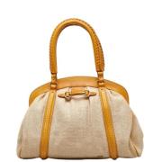 Dior Vintage Pre-owned Canvas handvskor Beige, Dam