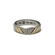 Celine Vintage Pre-owned Platina ringar White, Dam