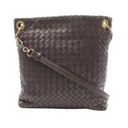 Bottega Veneta Vintage Pre-owned Laeder axelremsvskor Brown, Dam