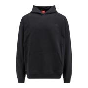 Diesel Oval-D Logo Bomullsweatshirt Black, Herr