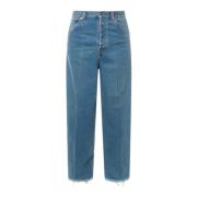 Gucci Maxi Fickor Bomullsjeans Blue, Herr