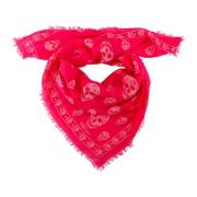 Alexander McQueen Lyxig Scarf med Skulls Print Pink, Dam