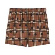 Burberry Polka Dot Check Badshorts Brown, Herr