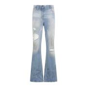 EgonLab Denim Blå Wide Leg Jeans Blue, Dam