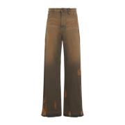 EgonLab Rustik Baggy Denim Jeans Brown, Herr