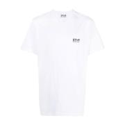 Golden Goose Vit Svart Tshirt White, Herr