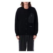 And Wander Svart Stickat Kofta Aw24 Black, Herr