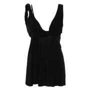 TotêMe Twist Drape Top Black, Dam