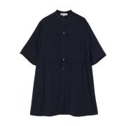 Maison Kitsuné Dubbel Ficka Klänning Blue, Dam