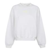 T by Alexander Wang Logo Terry Sweatshirt White, Dam