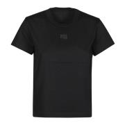 T by Alexander Wang Logo Essential T-Shirt Black, Dam