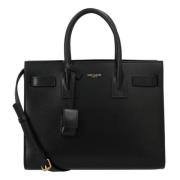 Saint Laurent Laeder handvskor Black, Dam