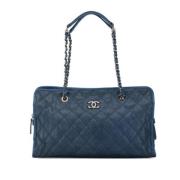 Chanel Vintage Pre-owned Laeder totevskor Blue, Dam