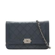 Chanel Vintage Pre-owned Laeder chanel-vskor Blue, Dam