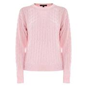 Kocca Charmig Cable Knit Jumper Pink, Dam