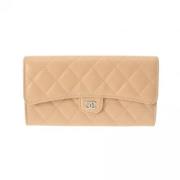 Chanel Vintage Pre-owned Laeder plnbcker Beige, Dam