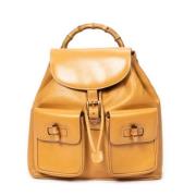 Gucci Vintage Pre-owned Laeder axelremsvskor Yellow, Dam