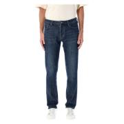 Emporio Armani Slim Fit Mörk Tvätt Denim Jeans Blue, Herr