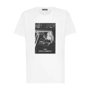 Dolce & Gabbana Stilren T-shirt med Unik Design White, Dam