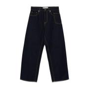 Golden Goose Blå Raw Denim Wide Leg Jeans Blue, Herr