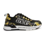 Versace Jeans Couture Svarta Sneakers för Kvinnor Aw24 Black, Dam