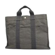 Hermès Vintage Pre-owned Canvas axelremsvskor Gray, Dam