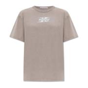 T by Alexander Wang Logo T-tröja Gray, Dam