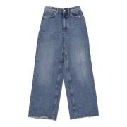 Amish Använda Skuren Denim Jeans för Kvinnor Blue, Dam