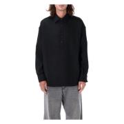 Emporio Armani Knäppt Pullover Skjorta Klassisk Stil Black, Herr