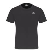 Kappa Kortärmad Slim Fit Broderad T-shirt Black, Herr