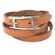 Hermès Vintage Pre-owned Laeder armband Brown, Dam