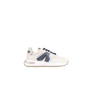 Alexander Smith Ivory Light Blue Runner Sneakers White, Dam