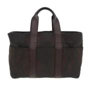 Hermès Vintage Pre-owned Nylon handvskor Brown, Dam