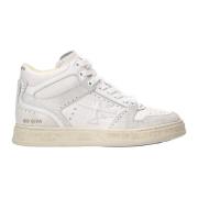 Premiata Basketbollinspirerade sneakers med detaljerad design White, H...