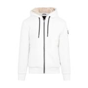 Moose Knuckles Neutral Hoodie med Dragsko Huva White, Herr