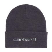 Carhartt Wip Script Beanie Hat i Artichoke Gray, Herr