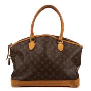 Louis Vuitton Vintage Pre-owned Belagd canvas handvskor Brown, Dam