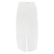 Pinko Vit Denim Kjol Med Hög Midja White, Dam