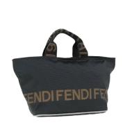 Fendi Vintage Pre-owned Nylon handvskor Black, Dam