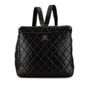 Chanel Vintage Pre-owned Laeder axelremsvskor Black, Dam